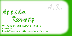 attila kurutz business card